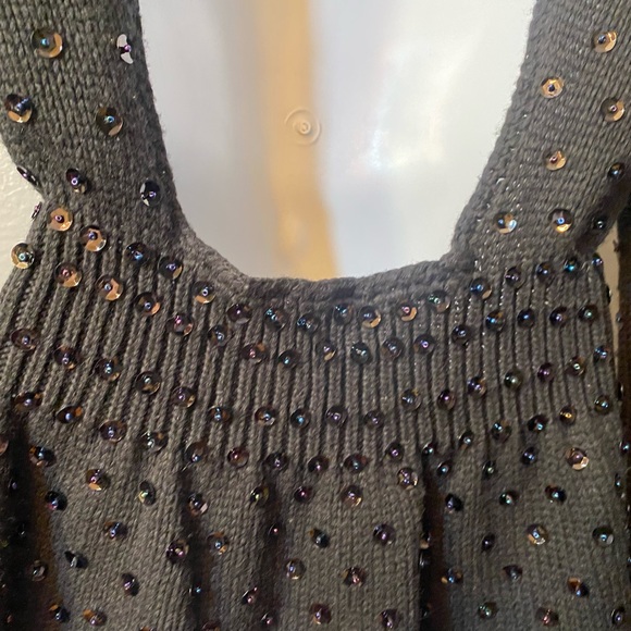 MODA International Black Sequin Open Back Sweater - Picture 8 of 16
